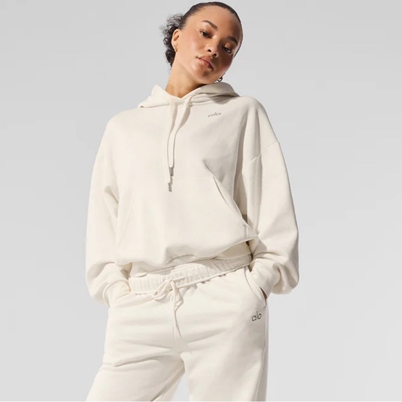 NWOT ALO Accolade Sweatpants Joggers Ivory Size Medium (Unisex) - Picture 2 of 5